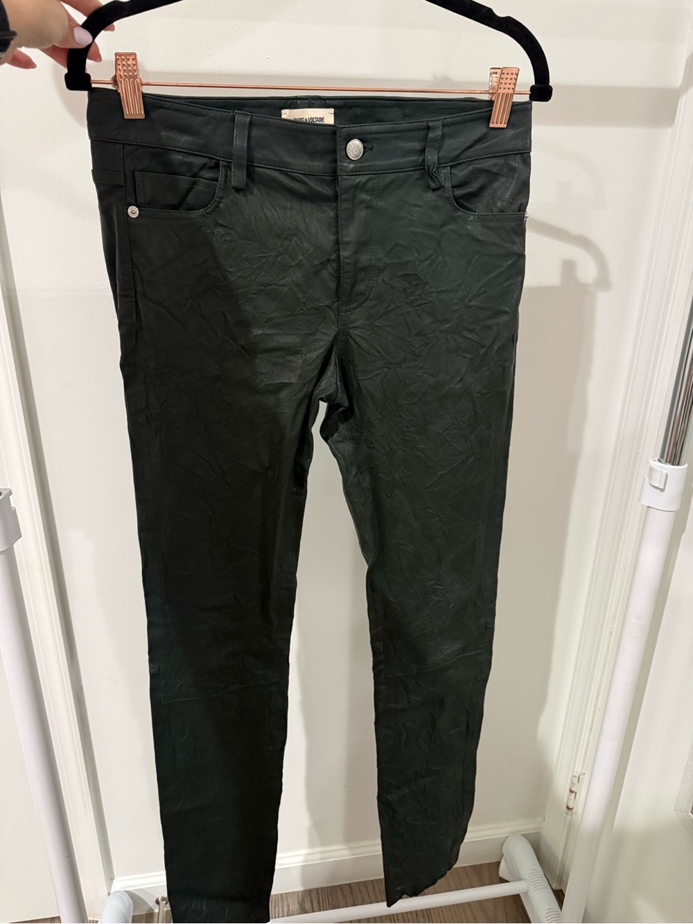 Zadig&Voltaire Phlame Crumpled Leather Pants